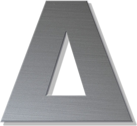 One Two Three Done Sign with Text in Silver Color Inox 8cm 13319-80-Δ-IN
