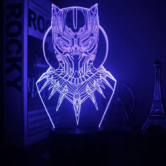 Dekorative Lampe 3D-Illusion Schwarz