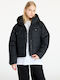 Κοντό Γυναικείο Puffer Μπουφάν για Χειμώνα Black