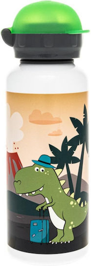 Polo Dino Kids Water Bottle Made of Aluminium Dinosaurs Green 450ml