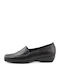 Leather Women's Moccasins in Black Color