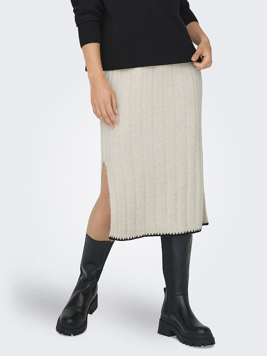 Only Midi Skirt in Ecru color