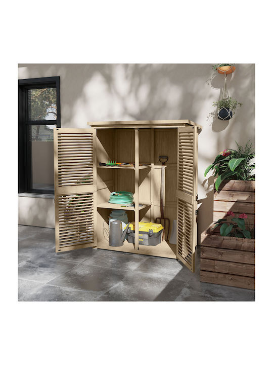 Zweiflügeliger Schrank Hölzernes mit 2 Regale 127x65x159.5cm