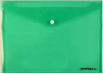 Transparent Green A4 Button Folder