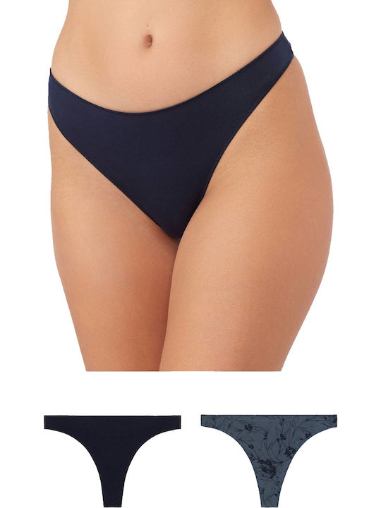 Minerva Fimelle Damen Zeichenfolge 2Pack Marine...