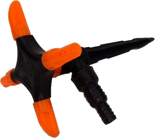 Spike-Rotationssprinkler 4 Köpfe Orange Schwarz