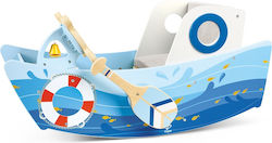 Hape Captain's Rocking Boat Качулка Играчка за 12++ месеца Светлосин