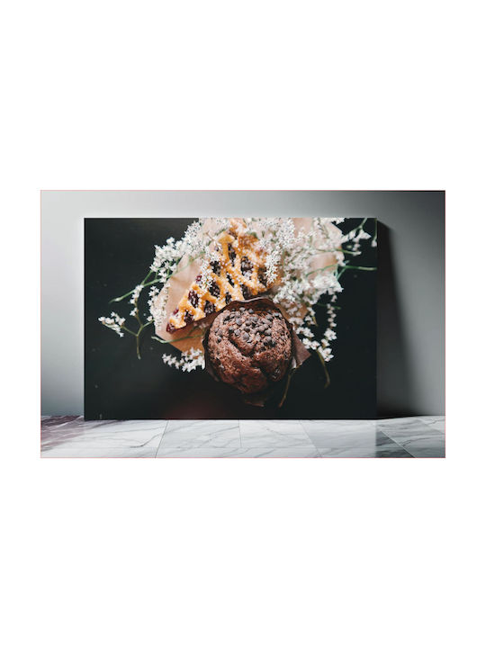 Πίνακας Desserts Flowers Επιδόρπια Λουλούδια 120x80