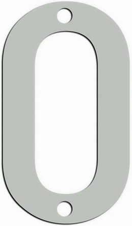 Metalor Πινακίδα με Αριθμό 0 9cm 123A-S1