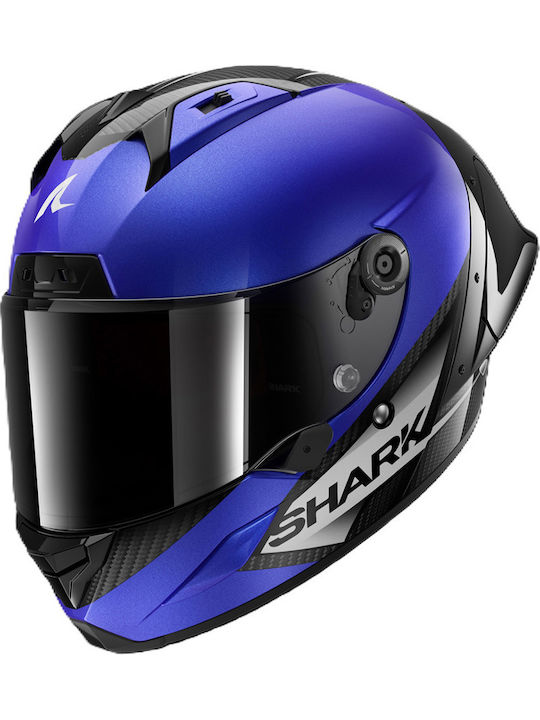 Shark Aeron GP Blank SP Carbon Blue Motorcycle ...