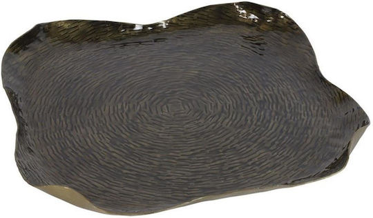 Atmosphera Platou Decorativ Rotundă Metalic Neagră 1buc 51x51x5.5buc