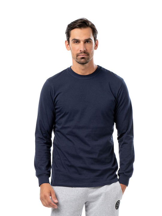 Bodymove Men's Long Sleeve Blouse Blue