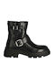 Leder Stiefeletten Damen Schwarz