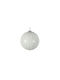 Glass Ball White Stripes D10cm