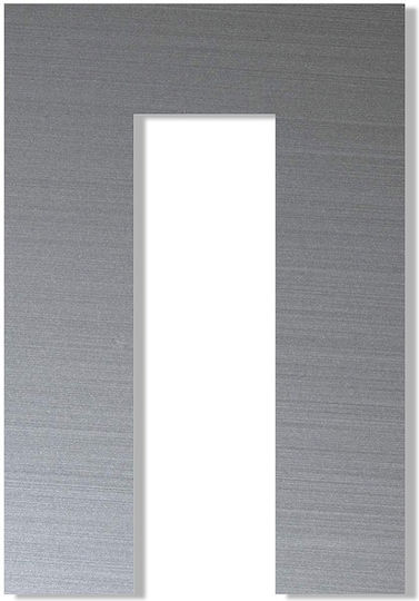 One Two Three Done Πινακίδα με Γράμμα Π σε Ασημί Χρώμα 7.5cm 13319-75-Π-ΝΙ