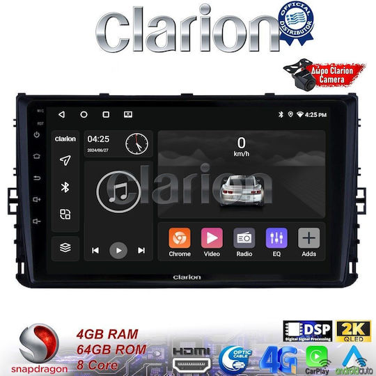 Clarion Sistem Audio Auto pentru Volkswagen T-Roc / T-Cross 2017> (Bluetooth/USB/WiFi/GPS/Apple-Carplay/Android-Auto)