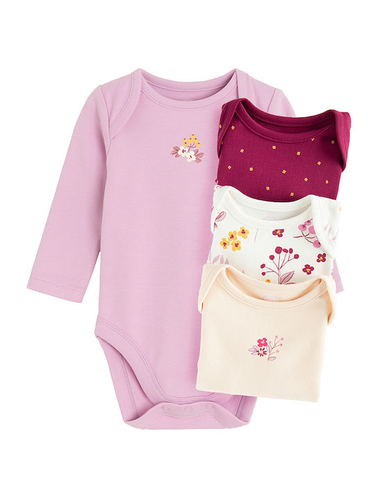 Cool Club Baby Bodysuit Set Long-Sleeved Multicolour 4pcs