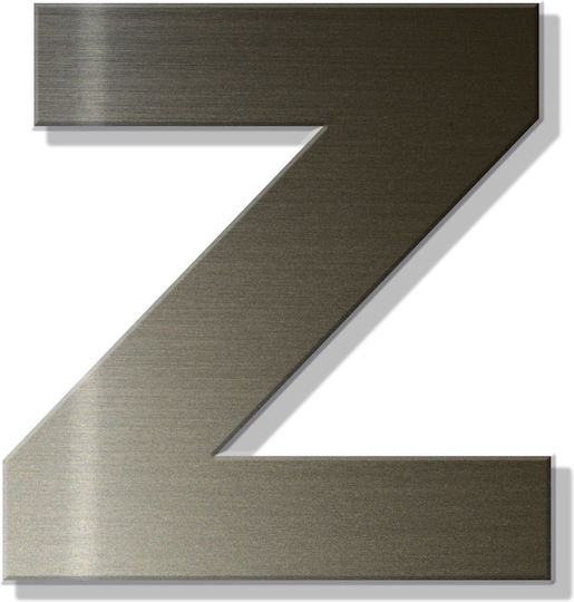 House Letter Sticker "z" 80 X 64 Mm Bronze Plastic Darvin