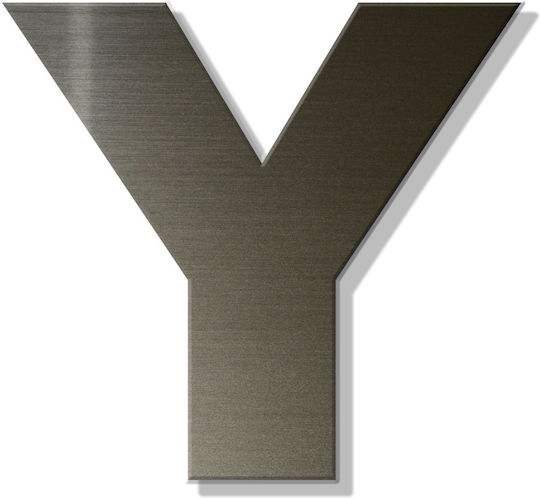 House Letter Sticker ''y'' 80 X 64 Mm Bronze Plastic Darvin
