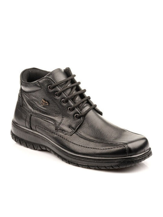 Boxer Leather Black Men's Boots Anatomical