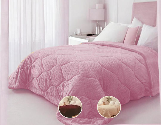 Linea Home Husă de pătură Single 160x210cm Explora roz închis