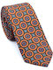Legend Accessories Men's Tie Silk Printed in Orange Color