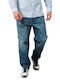 Men's Jeans Pants with Loose Tapered Fit Blue