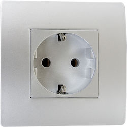 Elmark Basic Tz107 Μονή Χωνευτή Πρίζα Ρεύματος