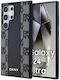 DKNY Pattern Back Cover Piele artificială / Piele Negru (Galaxy S24 Ultra)