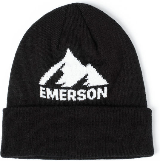 Beanie Unisex Σκούφος με Rib Πλέξη σε Μαύρο χρώμα