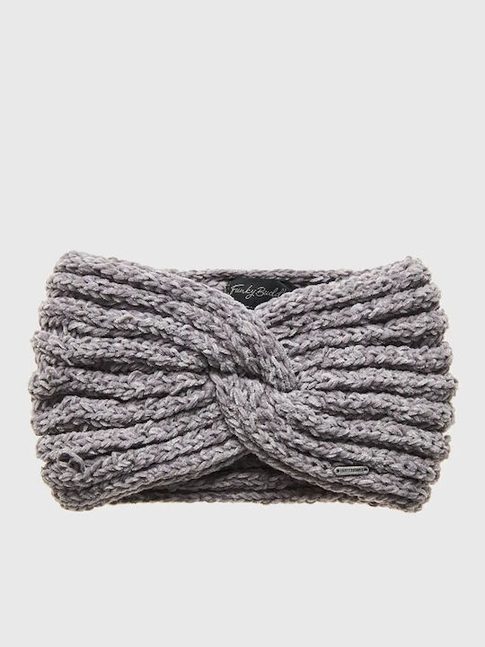 Γυναικείο Headband Πλεκτό σε Γκρι χρώμα