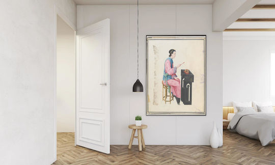 Aquarellgemälde Musiker spielt Mu Yu Chinesisch 70x100