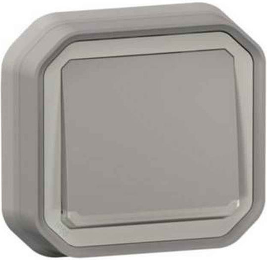 Legrand Plexo N Complete Wall Push Button with Frame Gray 069822L