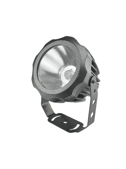 Elmark Outdoor Floor Lamp Projector 10W with Warm White Light IP65 Gray