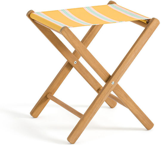 Taburet Din Lemn Pentru Exterior Galben 40x42x46cm