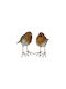 Robin Bird 2 designs 10x6.5 H12 3cm