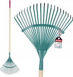 Kadax 143324 Gartenrechen Rasenharke mit Stiel