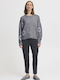 Women's Long Sleeve Sweater Grey Melange