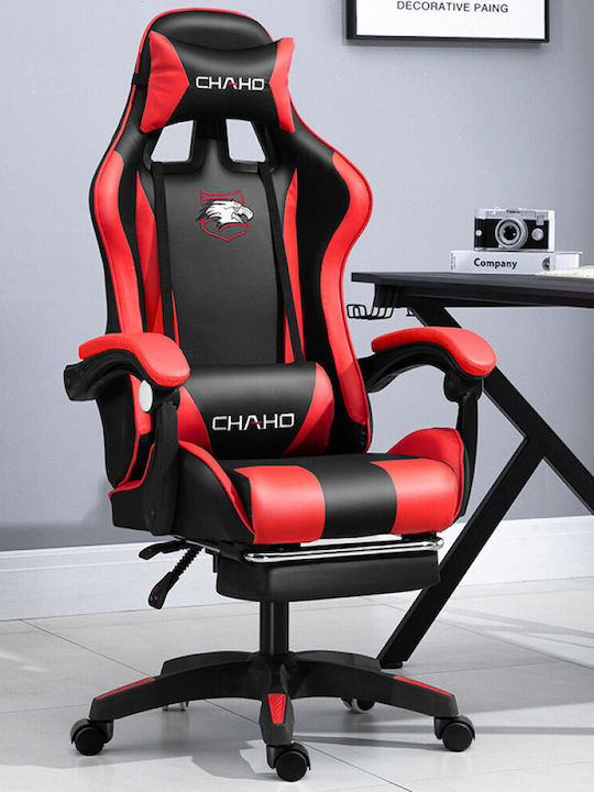 Homeone GMC Artificial Leather Gaming Chair with Footrest Black / Red