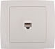 Elmark Single Network Socket RJ45 with Frame in White Color 380834