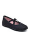 Kids Ballerinas with Elastic Strap Black