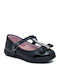 Kids Patent Leather Ballerinas with Adjustable Metal Clasp Black