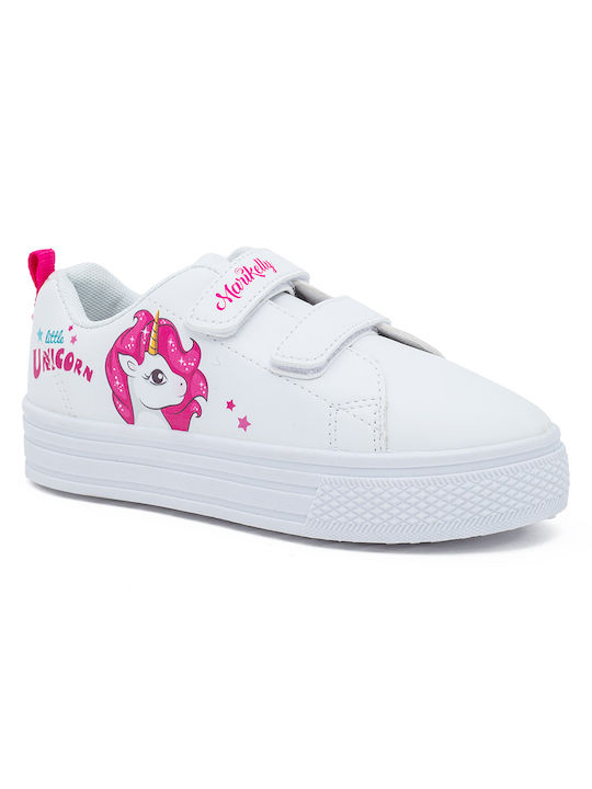 Παιδικά Sneakers με Σκρατς Λευκά