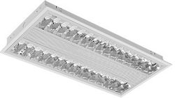Elmark Χωνευτό Φωτιστικό Φθορίου Οροφής LED 20W Φυσικό Λευκό Σχήματος T5 για Ντουί G5 Ύ55εκ.