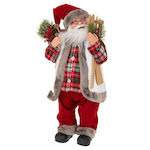 Red Plaid Fabric Santa Claus 50cm