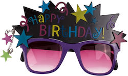 Out of the Blue Happy Birthday Γυαλιά για Πάρτυ Happy Birthday Μωβ Αστέρια
