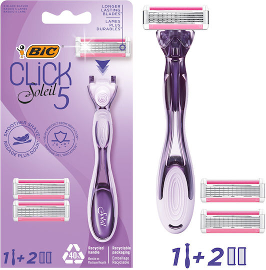 Bic Soleil Click 5 Women's Razor 2 Precision Blade Refills
