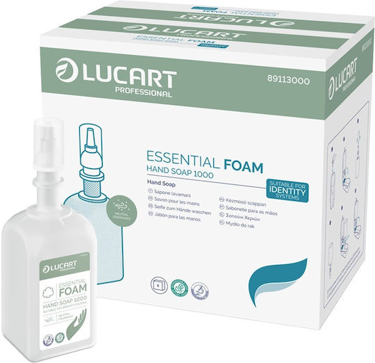 1lt Essential Foam Soap Dispenser 2500 Doses Series Identity Soap-1000 Lucart Professional