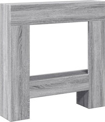 vidaXL Metallic Fireplace Screen with Panels 82x18x81cm Gray