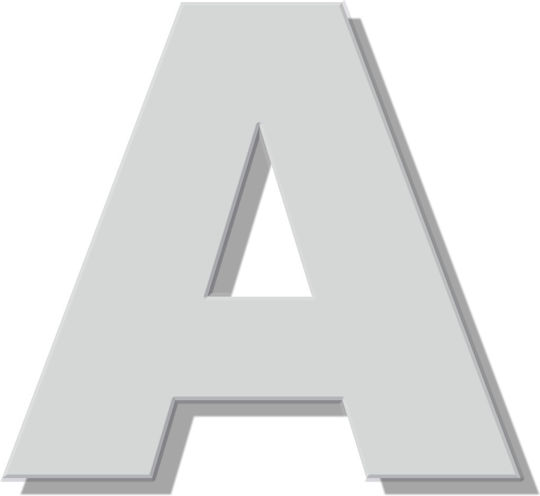 House Letter Sticker ''a'' 80 X 64 Mm White Matte Plastic Darvin